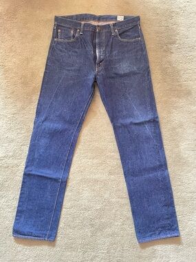 Orslow Men's Blue Straight-Leg Jeans